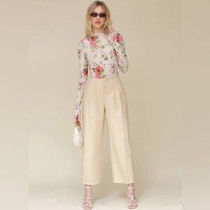 Avec Les Filles Women's Faux-Leather Darted-Waist Pants